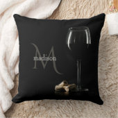 モカスタムノグラムワイングラス装飾用クッション クッション (ブランケット)
