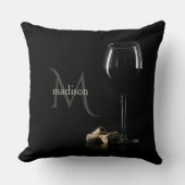 モカスタムノグラムワイングラス装飾用クッション クッション (正面)