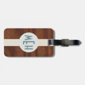 モカスタムノグラム木目模様掛金タグ ラゲッジタグ (裏面横)