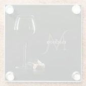 モカスタムノグラム「ワイングラス」グラスコースター ガラスコースター (裏面)