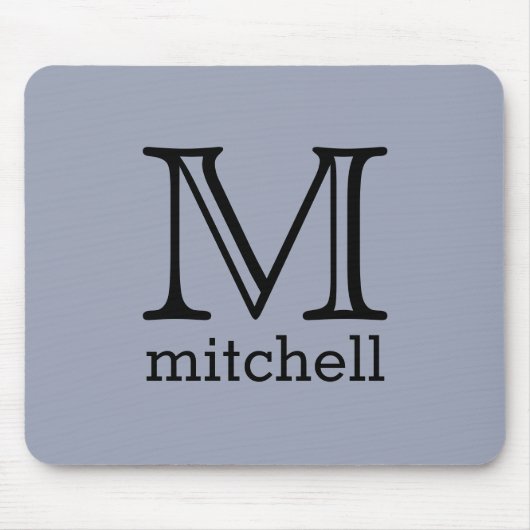 モカスタムノグラム、名前とカラーマウスパッド マウスパッド (正面)