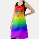モカスタムノグラム、LGBTレインボープライドフェニックスRising エプロン (インサイチュ)