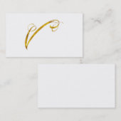 モカスタムノグラムVフェイク金箔モノグラムイニシャル 名刺 (正面/裏面)