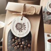 モカストライプ コーヒー ブライダルシャワー フェイバータグ