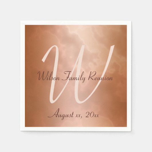 モカバラマーブルパーソナライズされた スタンダードカクテルナプキン (正面)