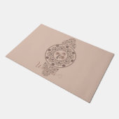 モカパーソナライズされたロココロータス観賞曼荼羅 ドアマット (アングル)