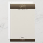 モカビクトリアンの文カスタマイズ字具 便箋 (正面/裏面)