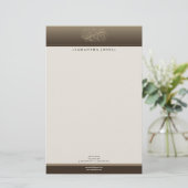 モカビクトリアンの文カスタマイズ字具 便箋 (スタンド正面)