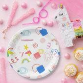 モカピムキュートチョーク紙プレート ペーパープレート (パーティー)