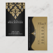 モカブラウンのダイヤモンドのダマスク織のアポイントメントカード 予約カード (正面/裏面)