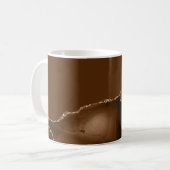モカブラウン アゲート ゴールドラメ コーヒーマグカップ (正面左)