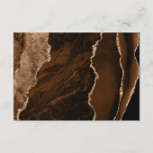 モカブラウン ゴールド アゲート ブラック ウェディング ディテールズ エンクロージャーカード (裏面)