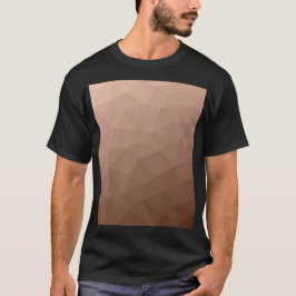 モカブラウン 幾何学メッシュ モダン柄 Tシャツ