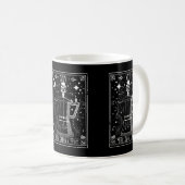 モカポットコーヒーのタロットカード コーヒーマグカップ (正面右)