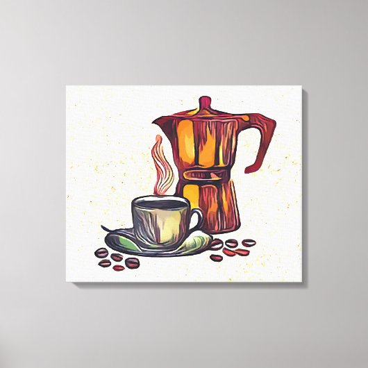 モカポット キャンバスプリント (正面)