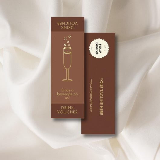 モカミニマルイベントロゴ金ゴールド泡立ち飲み券 スキニー名刺