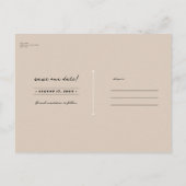 モカムッセベージュブラウンフローラ保存日 案内ポストカード (裏面)