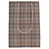 モカムースとグレー市松模様に ミディアムペーパーバッグ (裏面)