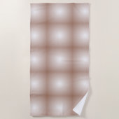 モカムースのグラデーション白を使用した幾何学模様 ビーチタオル (正面)