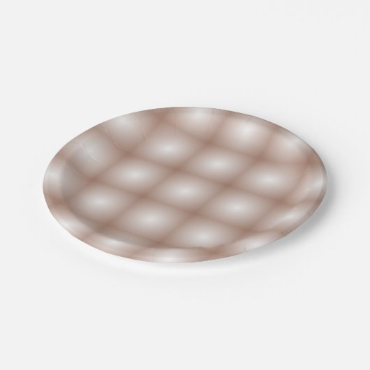 モカムースのグラデーション白を使用した幾何学模様 ペーパープレート (アングル)