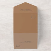 モカムースの写真 & モノグラム オールインワン招待状 (外側)