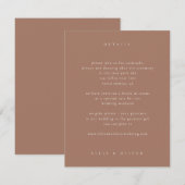 モカムースボホ写真ウェディングモダン エンクロージャーカード (正面/裏面)