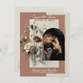 モカムースモダン植物学フローラ保存日 案内ポストカード (正面/裏面)