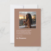 モカムース エスプレッソマティーニ ブライダルシャワー フォト サンキューカード (裏面)