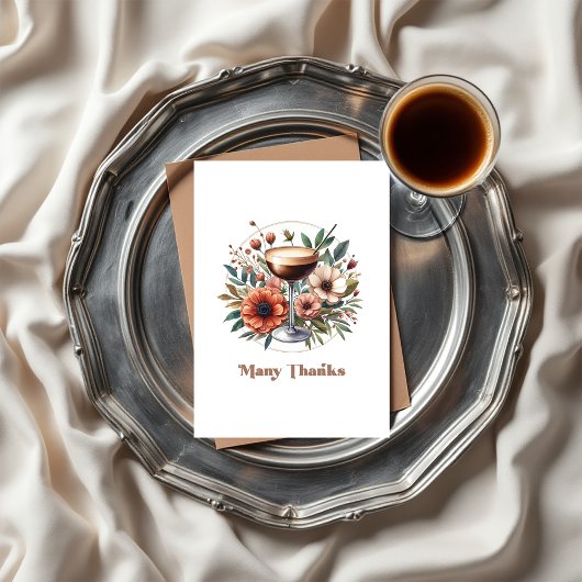 モカムース エスプレッソマティーニ ブライダルシャワー フォト サンキューカード