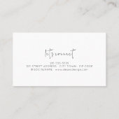 モカモダンコーヒー水カラー自然ミニマリスト 名刺 (裏面)