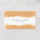 モカモダンコーヒー水カラー自然ミニマリスト 名刺 (正面)