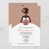 モカモダンブライダルシャワー招待 招待状 (正面/裏面)