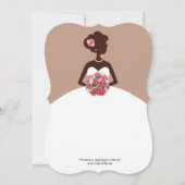 モカモダンブライダルシャワー招待 招待状 (裏面)