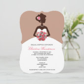 モカモダンブライダルシャワー招待 招待状 (スタンド正面)