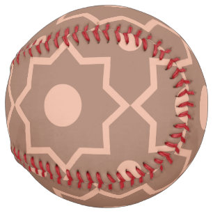 モカモダンムースほこりっぽいピンク幾何学形状 ソフトボール