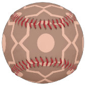 モカモダンムースほこりっぽいピンク幾何学形状 ソフトボール (正面)