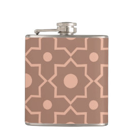 モカモダンムースほこりっぽいピンク幾何学形状 フラスク