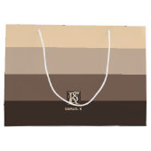 モカラテカラーパレットストライプモノグラム ラージペーパーバッグ (裏面)