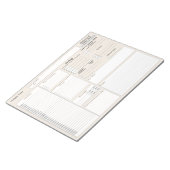 モカラテ |毎日のプランナー | 5および1フードジャーナル ノートパッド (アングル)