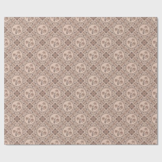 モカロコリバイバルマンダラジオダイアモンドタイル ラッピングペーパー (フラット)