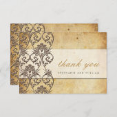 モカヴィンテージ結婚旋回サンキューカード サンキューカード (正面/裏面)
