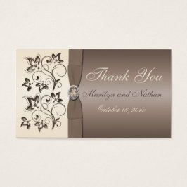 モカ及びアイボリーフローラ結婚式の引き出物ラベル