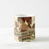 モカ女の子の読書のロゴのマグ コーヒーマグカップ (中央)