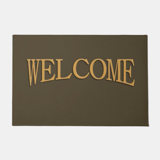 モカ無地のブラウン ドアマット (正面)