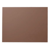 モカ無地の茶色 |クラシック |エレガント | ノートパッド (正面)