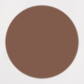 モカ無地の茶色 |クラシック |エレガント | ラベル (デザイン1)