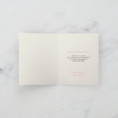 モカ素朴なリネンタンポポのサンキューカード サンキューカード (内部)