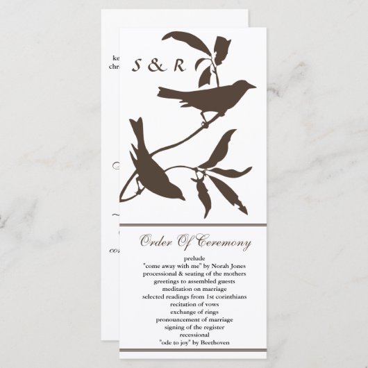 モカ結婚式 プログラム (正面/裏面)