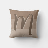 モカ色ブロックモノグラム クッション (正面)
