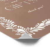 モカ茶タラベラのタイルのカードとギフトサイン ポスター (角)